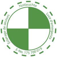 Aufkleber ELBRO Notlicht-Symbol Durchmesser 30mm 10 Stück