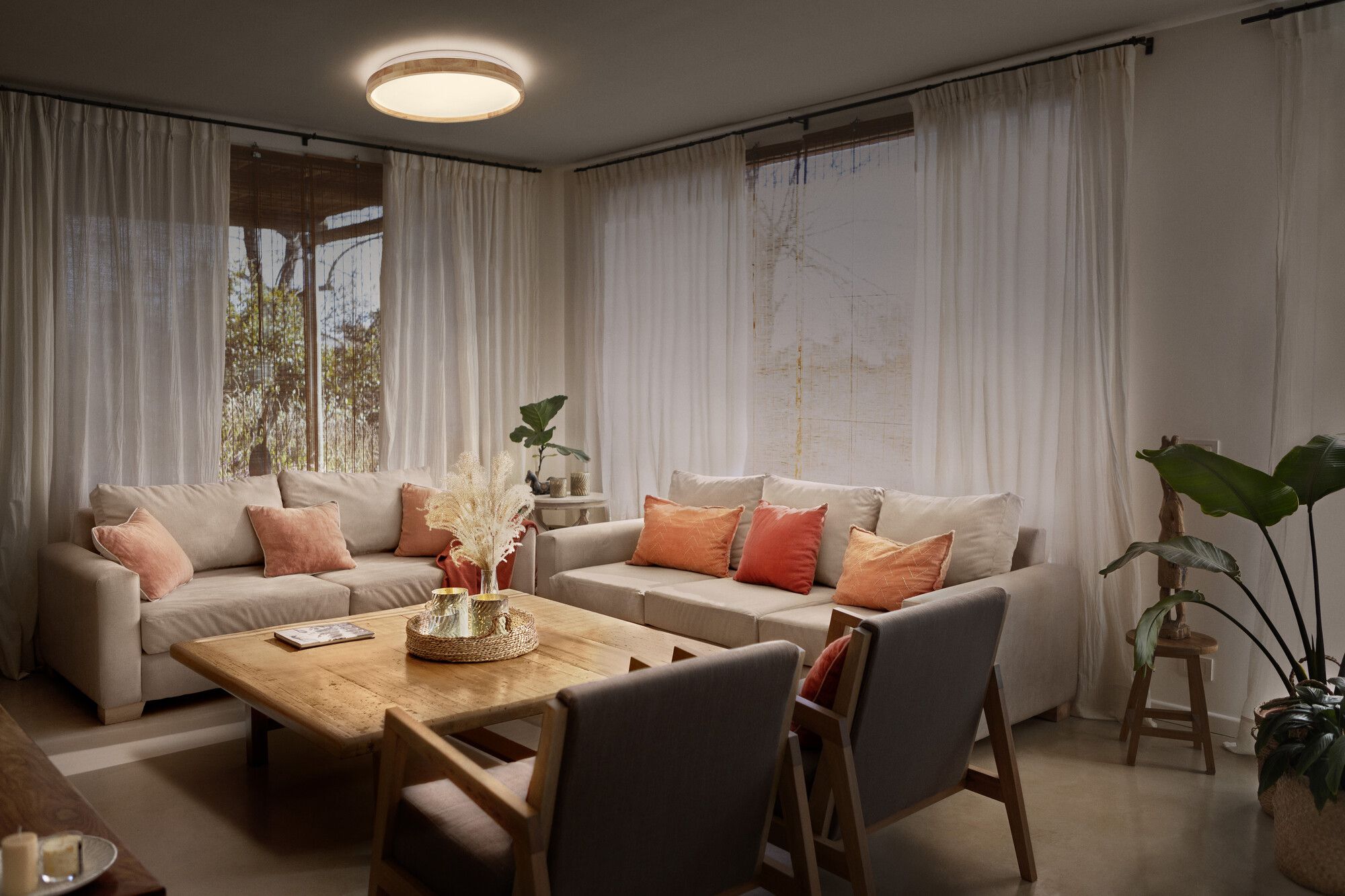 LED-Deckenleuchte LEDVANCE Orbis Alison 24W 1500lm 830 Ø395×70mm Holz