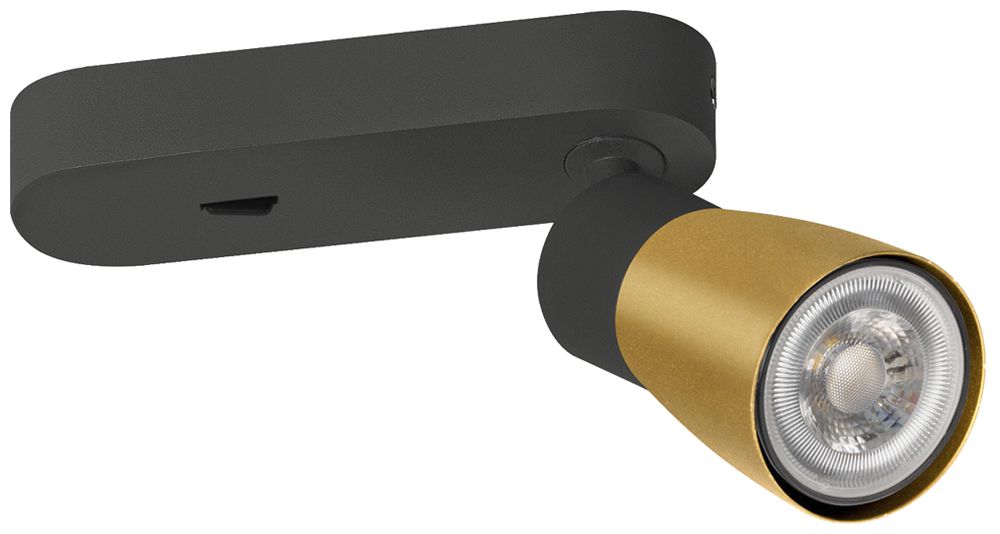 Spot SLV PURI 2.0 Dome CW GU10 1×6W REG Ø55×150×87mm nero/oro