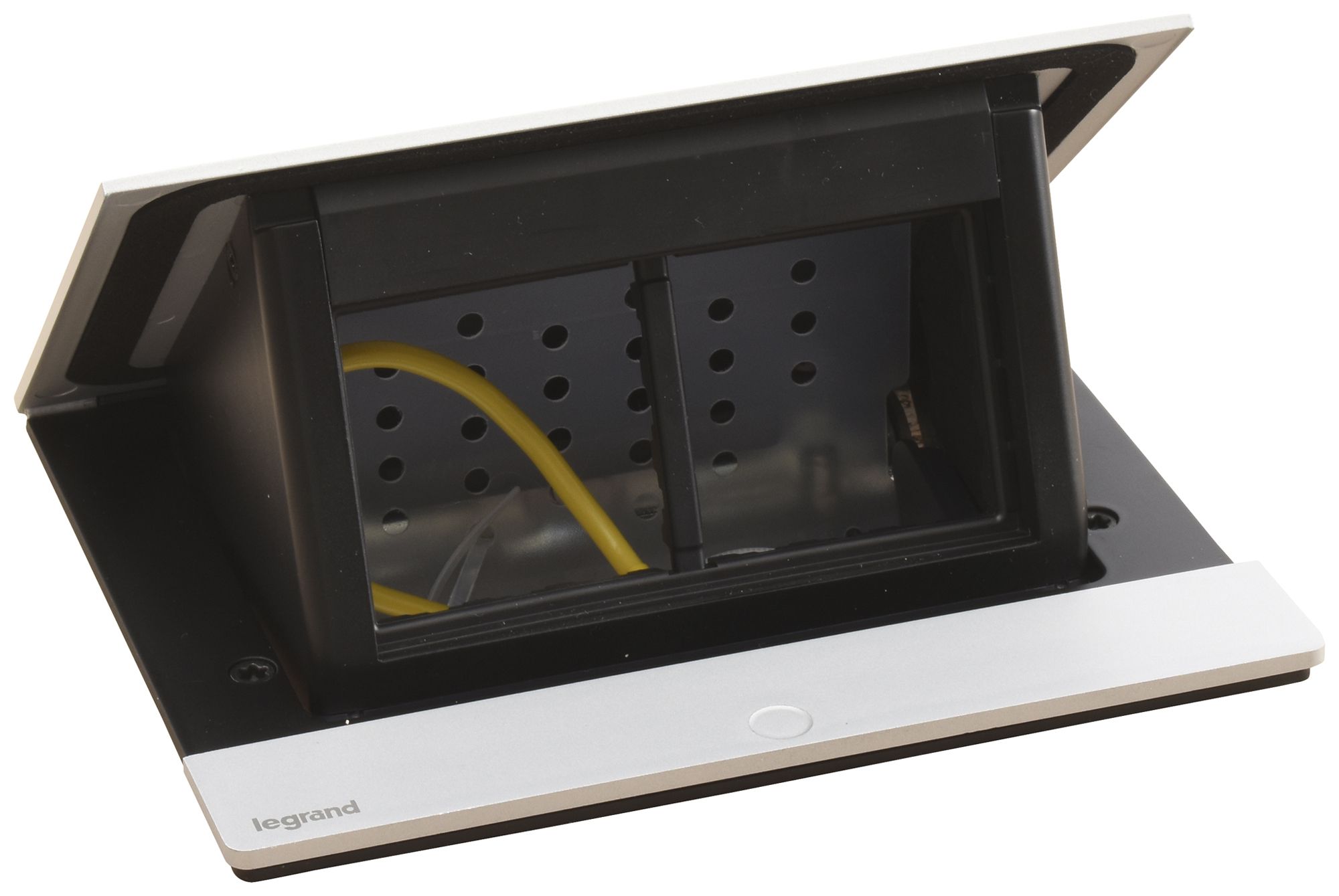 Presa da tavolo POP-UP per 4 moduli Mosaic alu