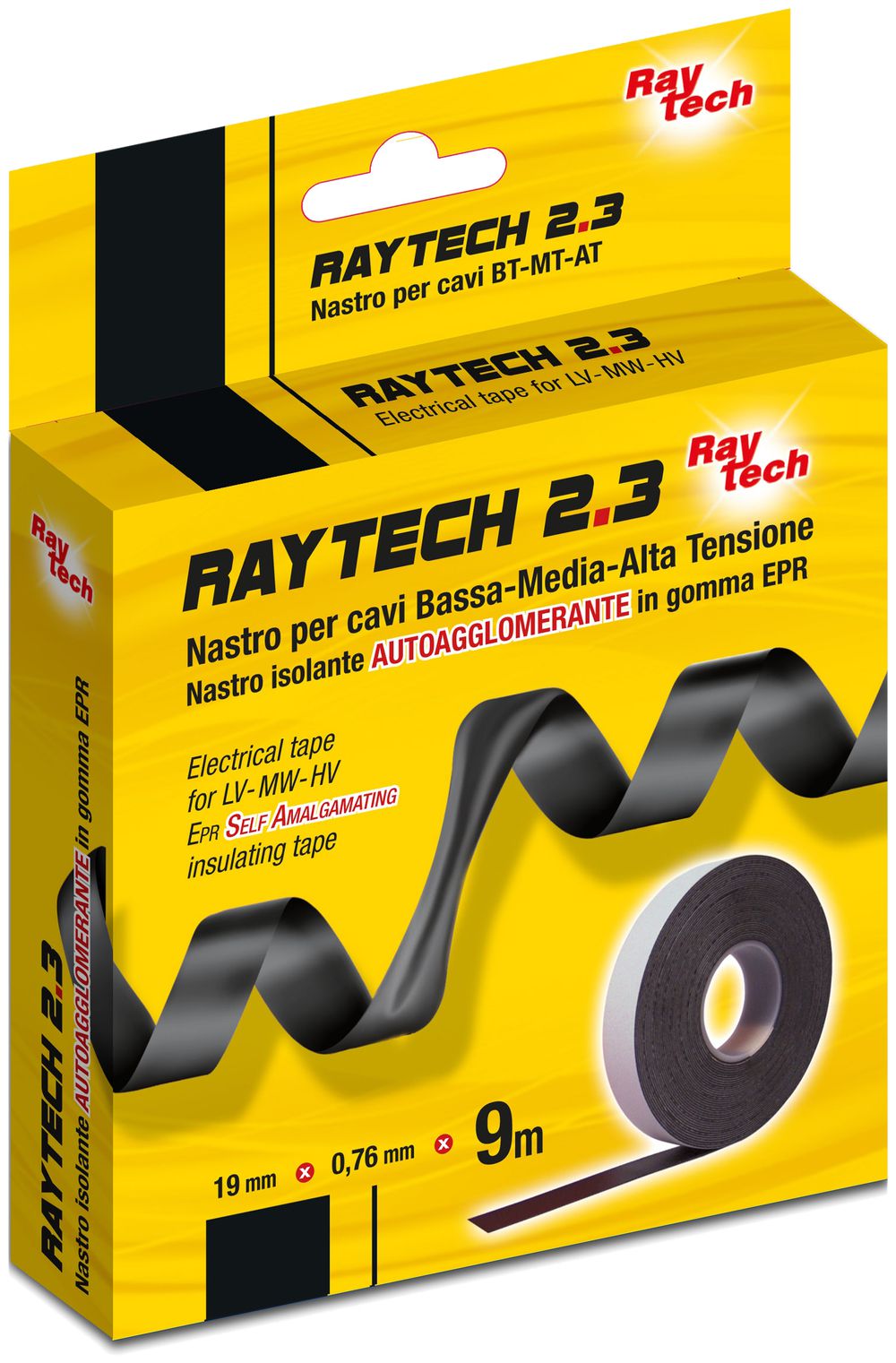 Isolierband Raytech 19mm×9m schwarz