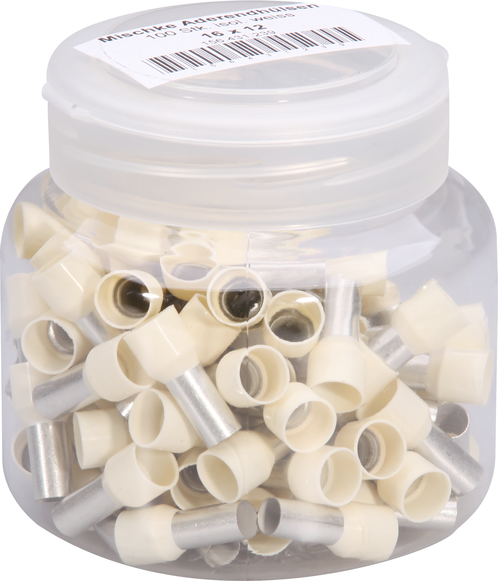 Capocorda Mischke IE 16mm²/12mm Cu-stagnato isolato bianco