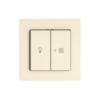 Montageset EDIZIO.liv SNAPFIX® f.Licht&Venti m.2 Knöpfen m.Frontlinse cr