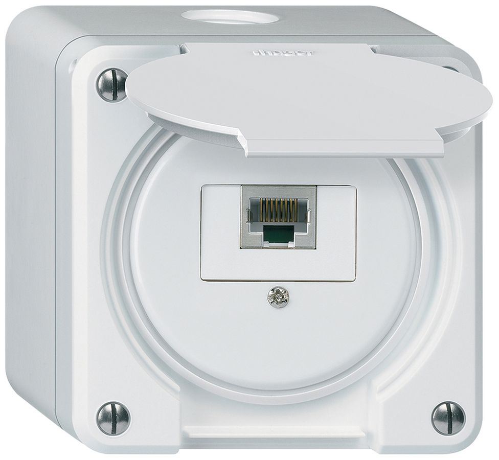 AP-Anschlussdose robusto IP55 weiss 1×RJ45/s