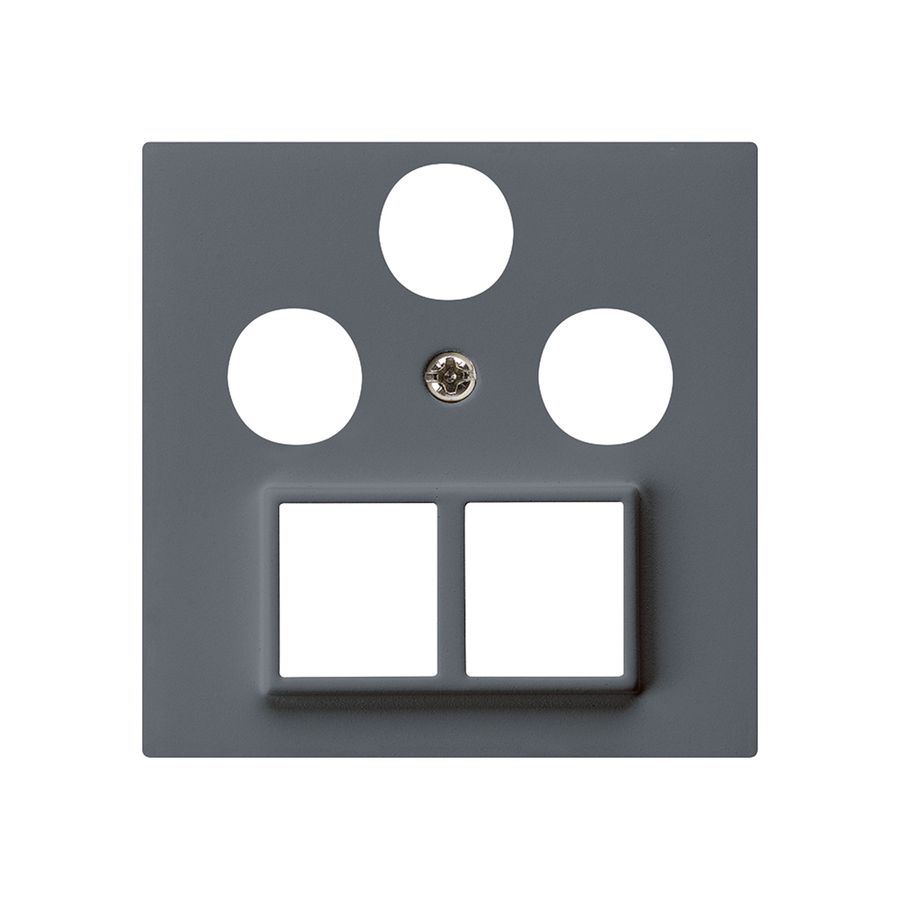 Frontplatte HMS kallysto für R/TV/SAT anthrazit