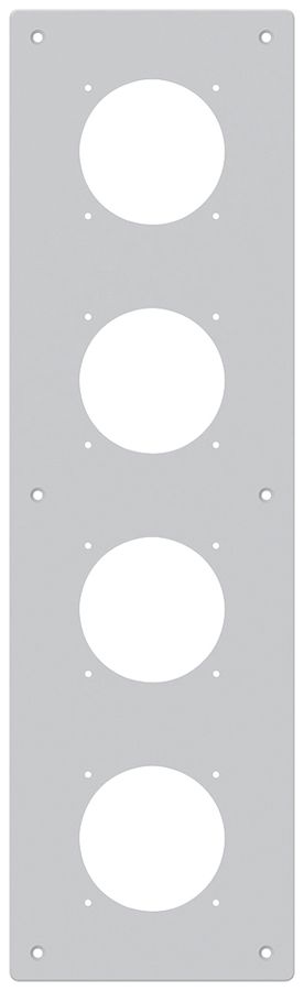 UP-Montageplatte robusto 4×1 Aluminium, grau