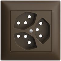 Frontset coffee 88×88mm 3×T13 EDIZIOdue