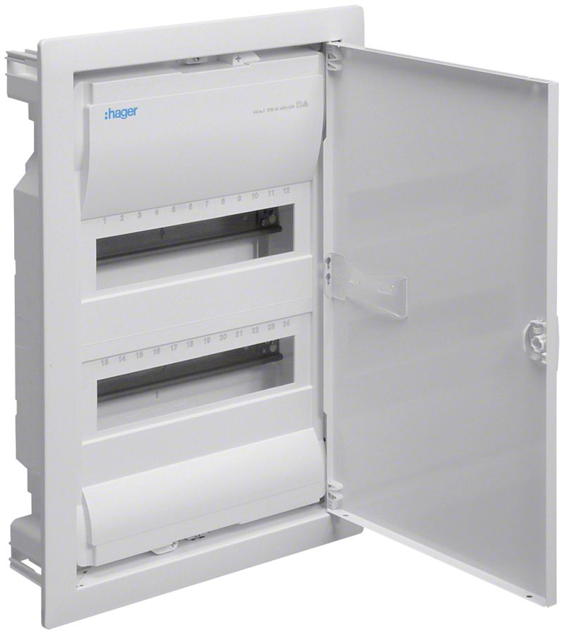 Coffret de distribution ENC Hager volta 2 rangées 24UM porte IP30 348×505×94.5mm