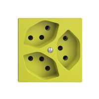 UP-Steckdose EDIZIOdue 3×T13 lemon