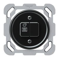 UP-Leuchtdruckschalter origin Sch 3 + Ventilator LED 77×77mm schwarz