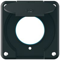 Oberteil robusto für Steckdose IP55 mit Runddichtung & Linse schwarz