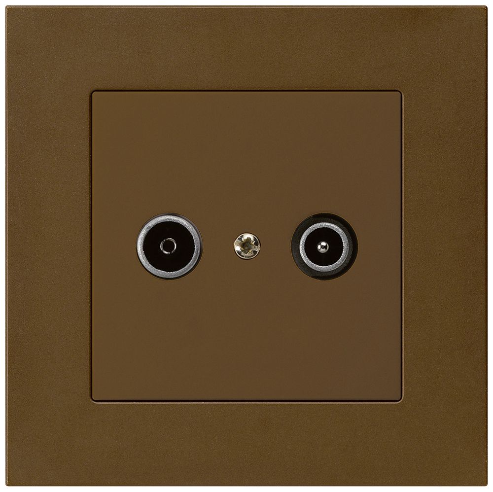 UP-Antennendose kallysto.pro R/TV 14dB Durchgangsdose braun