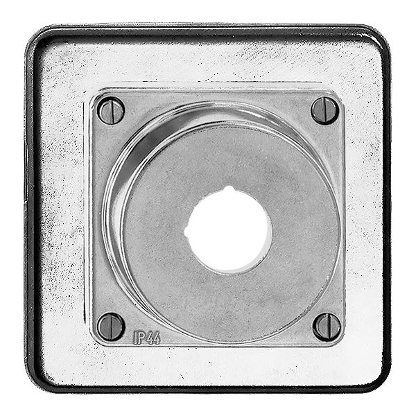 UP-Blindabdeckung nass Al natur mit Bohrung 22.5mm