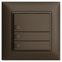 Poussoir KNX RGB ENC EDUE FMI, 250mW, s.LED, 3×poussoir, comm.1×touche, cof