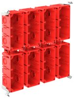 NUP-Einlasskasten CRALLO-LEU 378×378×73mm 4×4 Halogenfrei rot