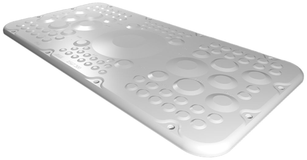 Plaque passe-câbles Rittal AX, avec membranes, 436×221mm, matière synthétique