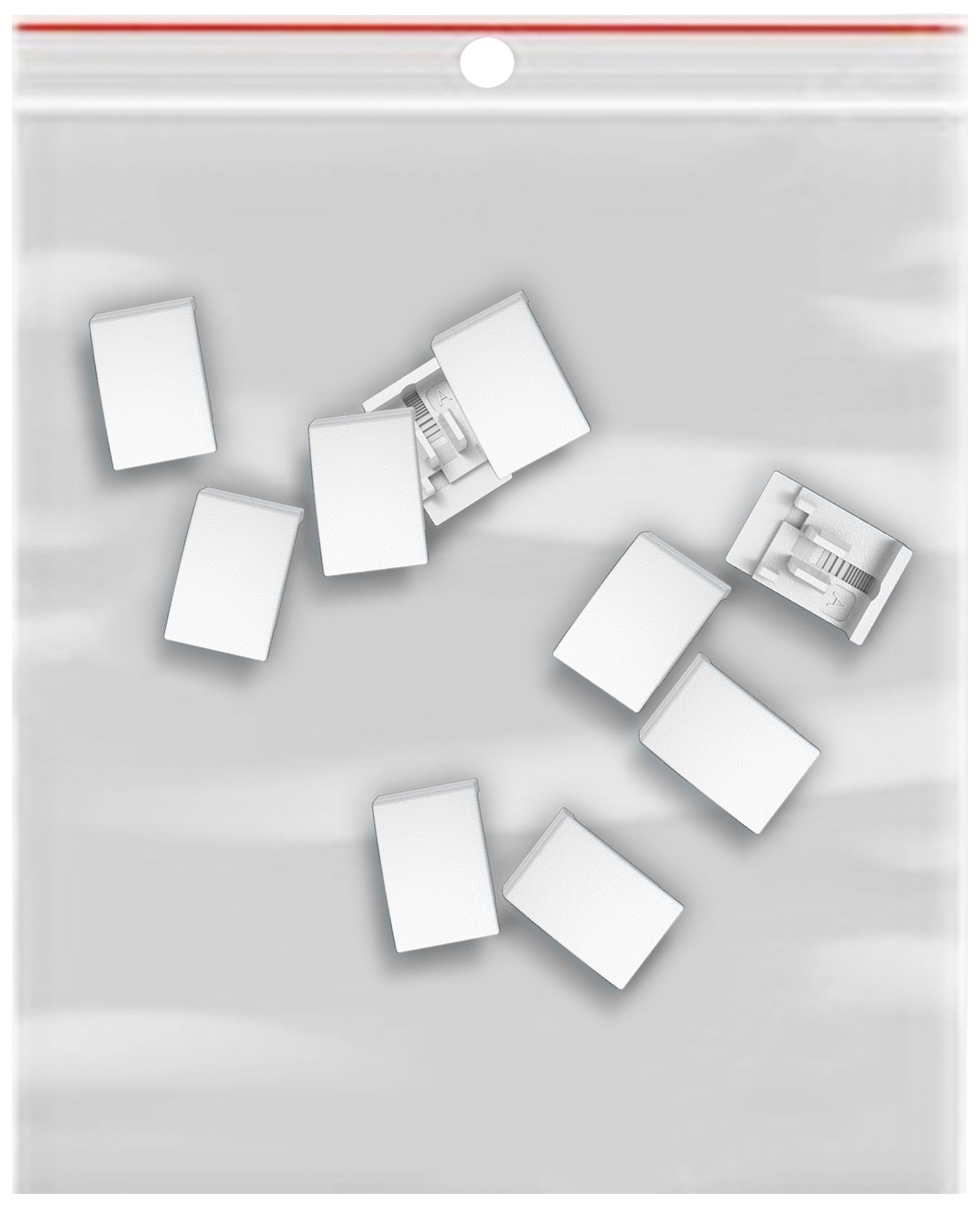 Seitenbaustein EDIZIO.liv SNAPFIX® f.KNX UNI&zeptrion 10 Stück ohne LED ws