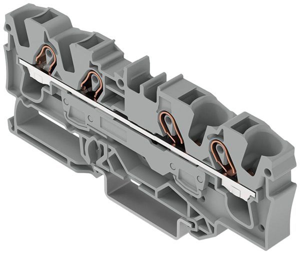 Borne de passage joignable WAGO TOPJOB S 6mm² 41A 800V Push-in 4×1 DIN35 gr