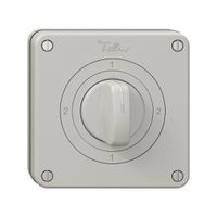 NUP-Drehschalter NEVO, 3/1L, mit Drehgriff, KS, 2-1-2-1, lichtgrau