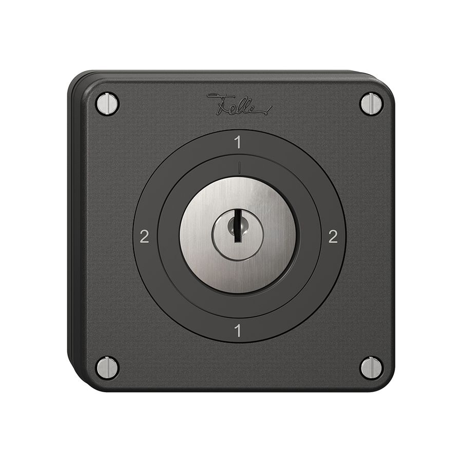 Interrupteur rotatif NUPU NEVO, 3/1L, avec serrure&2 clés, KS, 2-1-2-1, noir