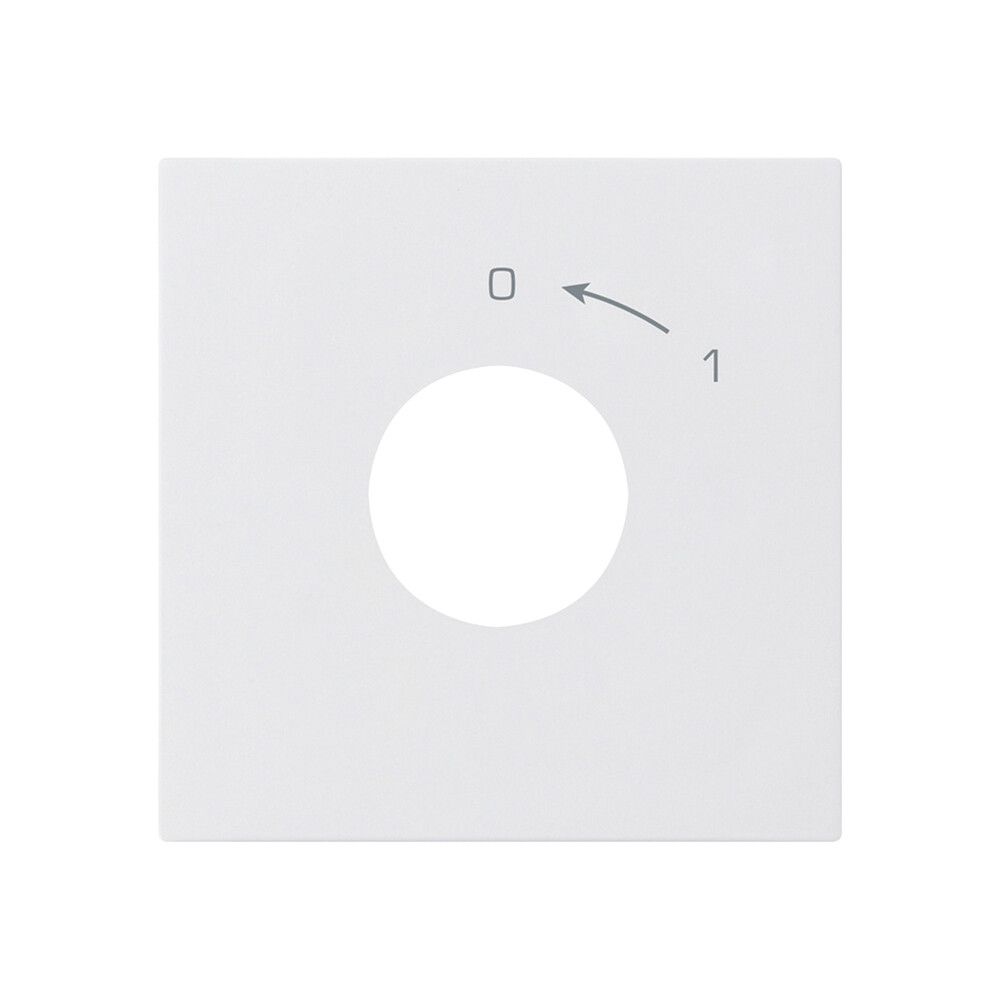 Kit frontale per contatto rotativo a chiave 60×60mm kallysto 0<-1 bianco
