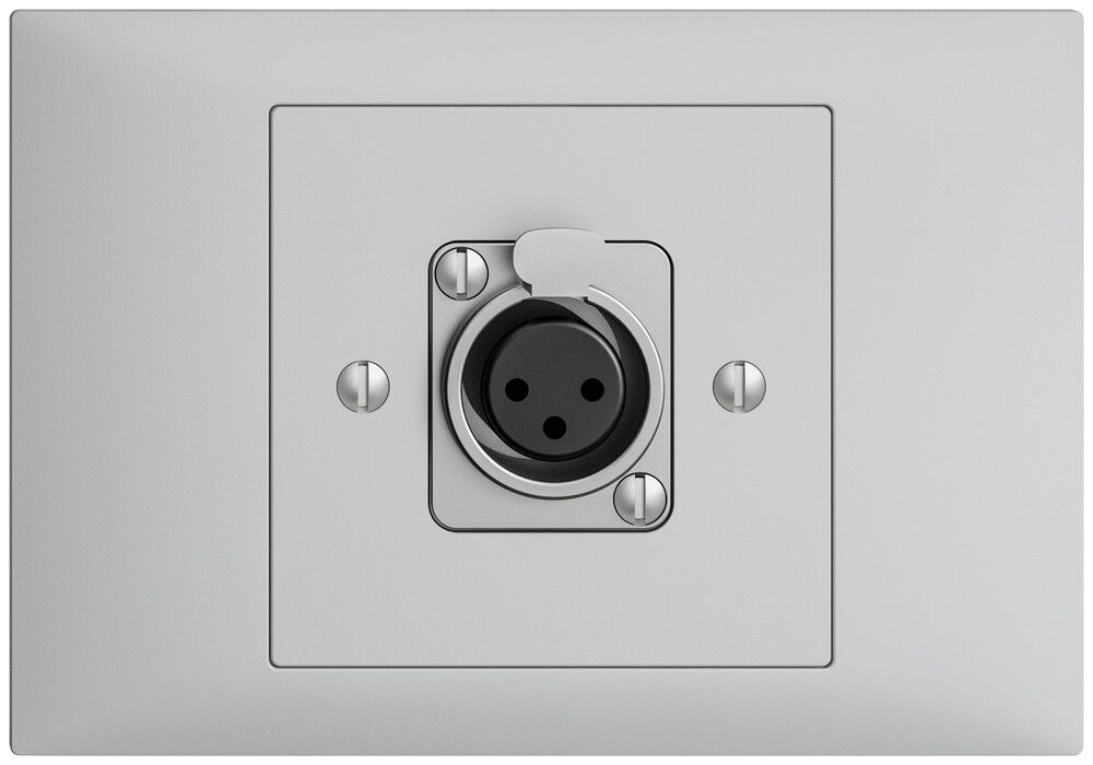 Kit di montaggio INS EDIZIOdue BKE per XLR grigio chiaro