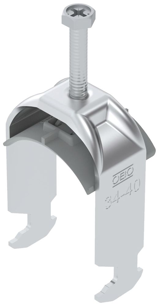 Fixation rapide BET 2056 pied à H matière synthétique 34…40mm 1×câble aluminium