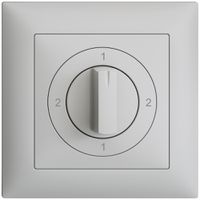 Frontset EDIZIOdue 2-1-2-1 hellgrau 88×88mm für Drehschalter