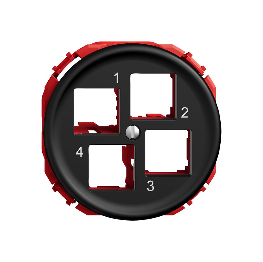 Montageset STANDARDdue EASYNET S-One SNAPFIX® gerade für 4×RJ45 sz