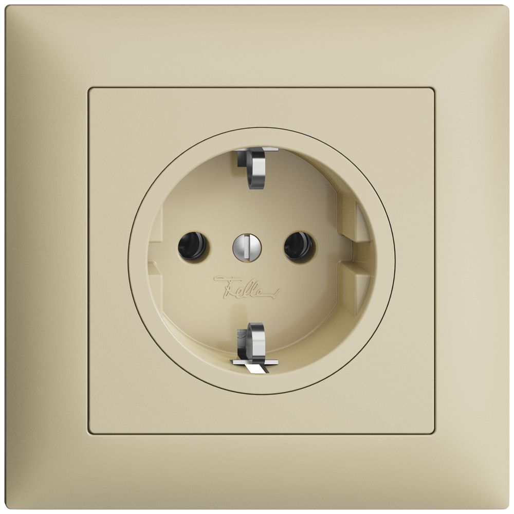 UP-SCHUKO-Steckdose EDIZIOdue FMI, 16A, 250VAC, L+N+PE vanille