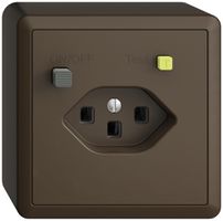 AP-Steckdose EDIZIOdue T23 FI 30mA coffee