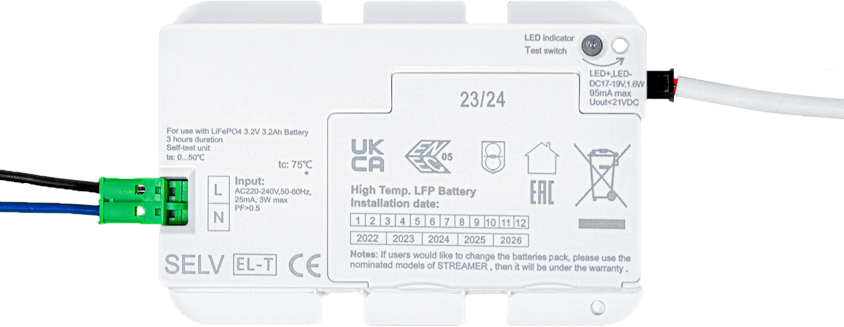 THORNeco JUST Notlicht-Treiber 3h-Batterie - für LARA, TOM, TOBY