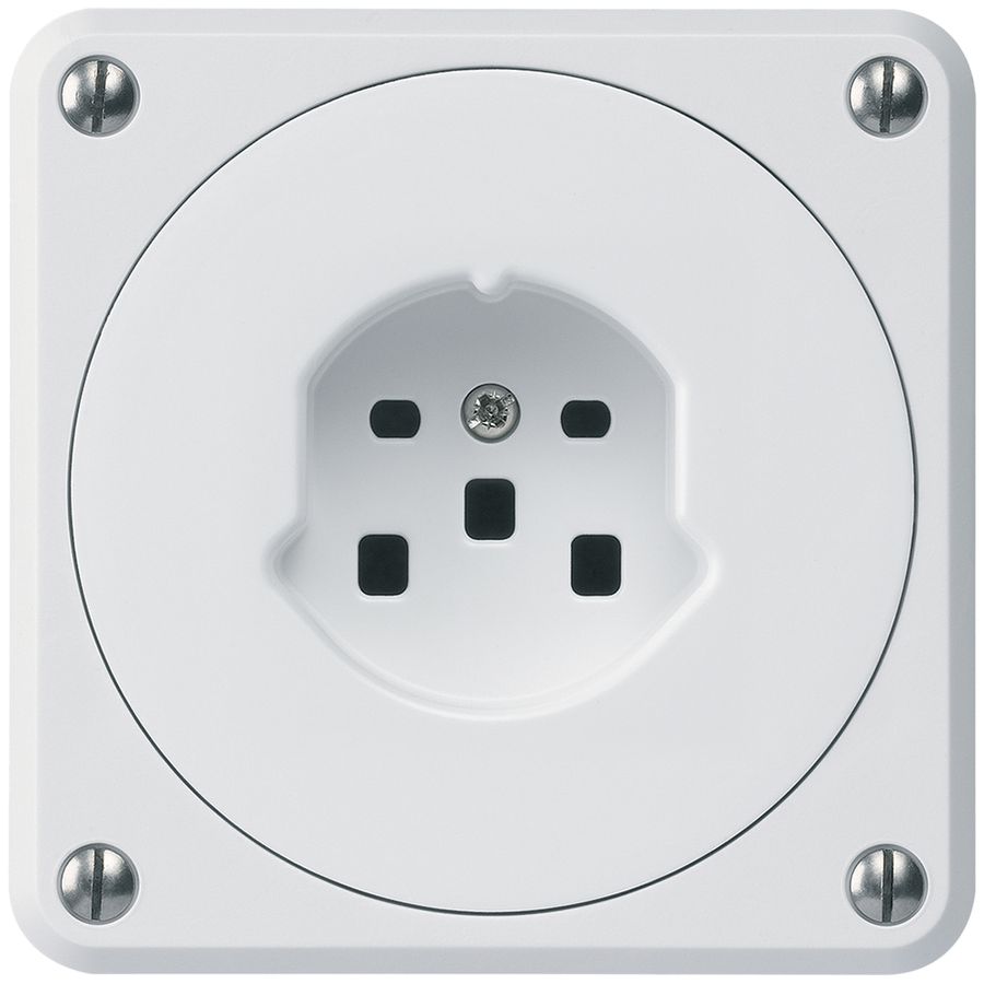 UP-Steckdose HA robusto Typ 25 mit Steckklemmen weiss