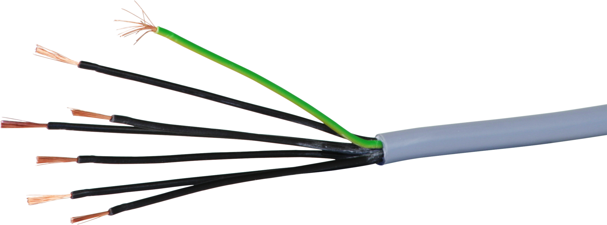 Steuerkabel LiYY 7×0.5mm² nummeriert grau