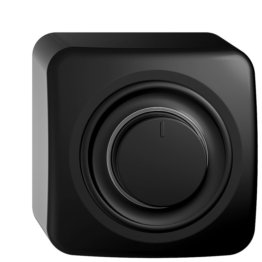 AP-Drehdimmer STANDARDdue 40…600W beleuchtet, Phasenanschnitt schwarz