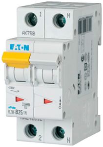 Leitungsschutzschalter Eaton PLZM-C25/1N-MW 1P+N C/25A 10kA 2TE