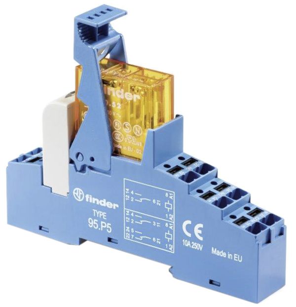 Relais de couplage AMD Finder 48.P5, 2W 8A AgNi, 24VDC, bornes Push-In