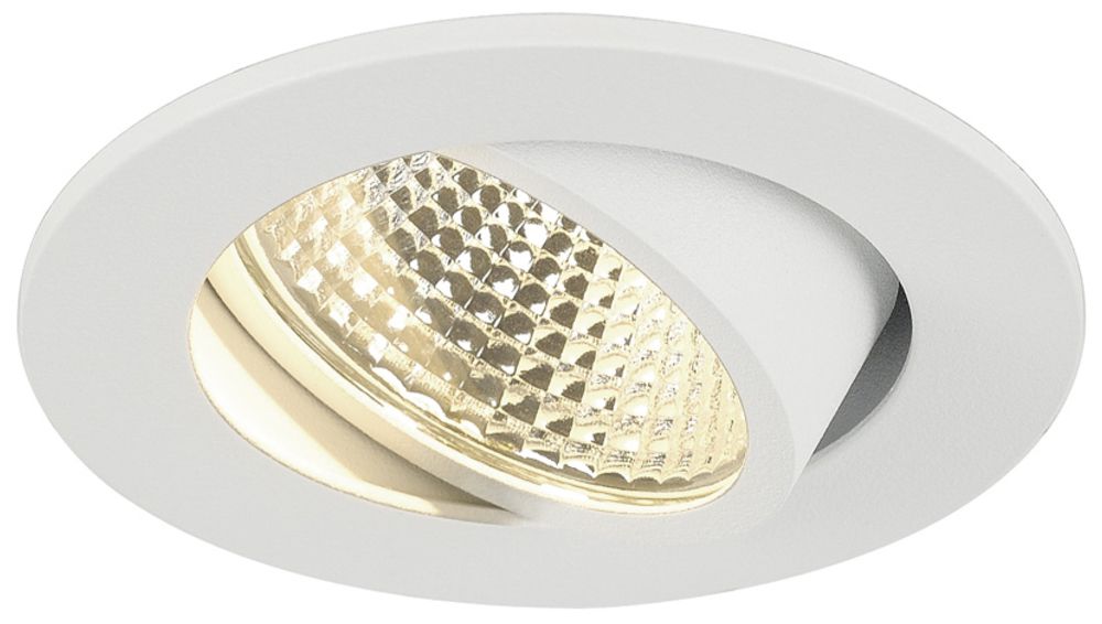 Downlight LED INC SLV NEW TRIA, 5.3W 300lm 3000K 38° rond IP20 blanc mat