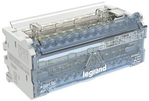 Bloc de bornes Legrand, 2 pôles, 40A, 12 bornes