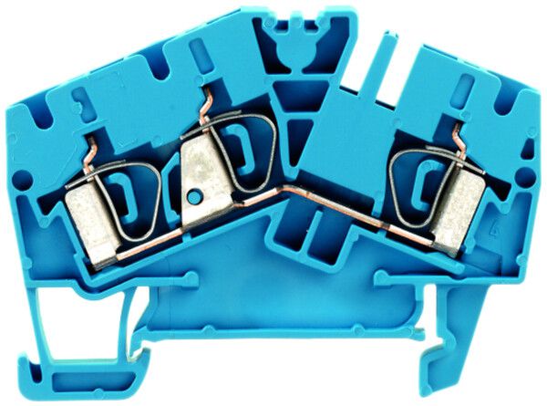 Durchgangs-Reihenklemme Weidmüller ZDU 4-2/3AN Zugfeder 4mm² TS35 blau