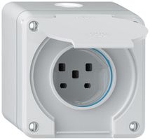 AP-Steckdose robusto 1×Typ 25 IP55 weiss