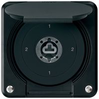 Interruttore a chiave INC robusto IP55 con copertura senza cilindro S3/1P nero