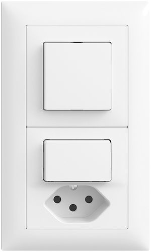 Combinaison ENC EDIZIOdue 2×1 blanc AR + combi 3/1L+T13