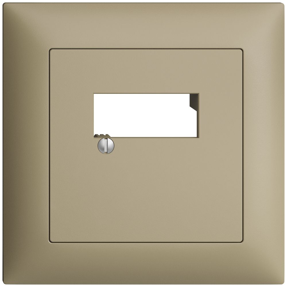 Kit frontal ENC EDIZIOdue sand 88×88mm 2×RJ45