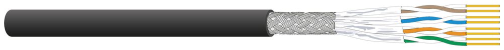 Datenkabel Dätwyler CU 7060 4P Outdoor S/FTP, Kat.6A PE Fca 500m schwarz