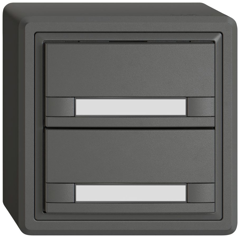 AP-Universaltaster EDIZIO.liv UNI SNAPFIX® o.LED 2× 2-Tbed.Pap.dgu