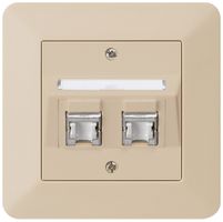 Kit di montaggio INC kallysto.trend C cat.6 2RJ45/s beige