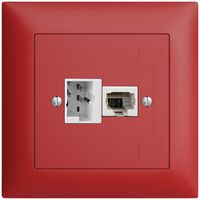 Scatola INC 1×TT,1×RJ45/u 4P EDIZIOdue ITplus ITM berry