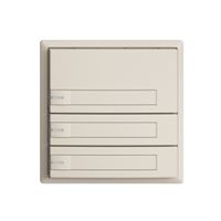 UP-Universaltaster 3×1T Schraubklemme EDIZIOdue crema, mit Papiereinlage+LED