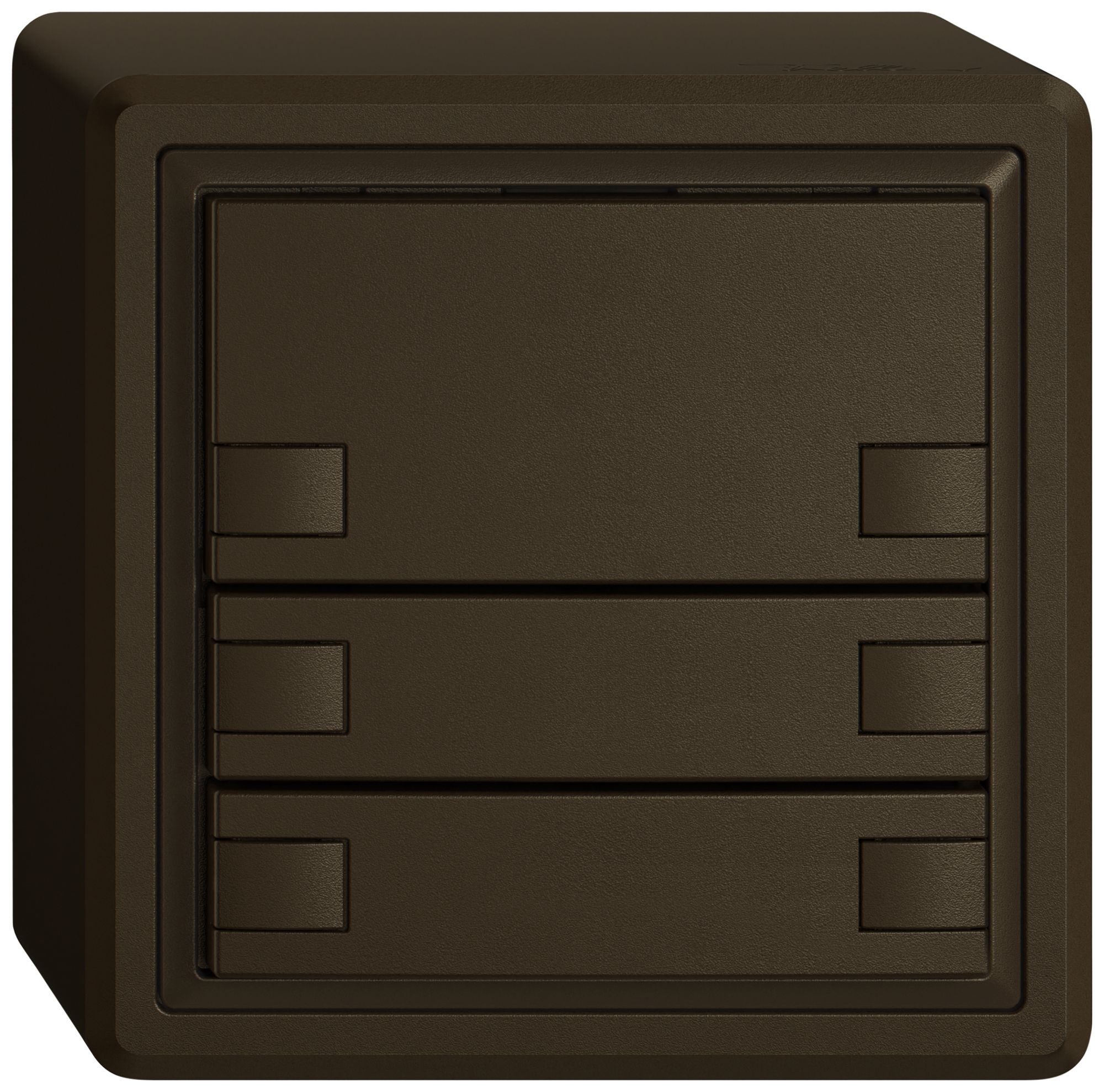 AP-Universaltaster EDIZIO.liv UNI SNAPFIX® o.LED 3× 2-Tbed.br